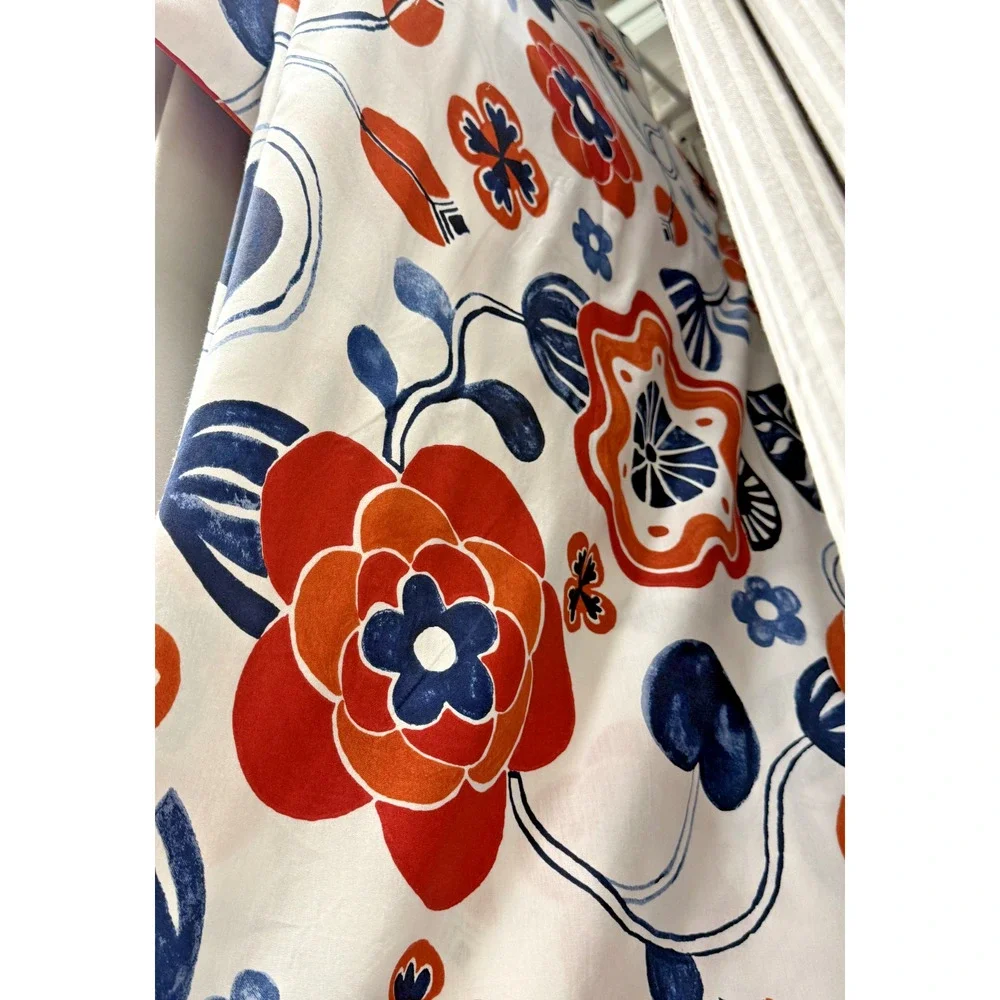 Ikea KANONVISKA Full/Queen Duvet cover pillowcases white multicolor/floral - NEW